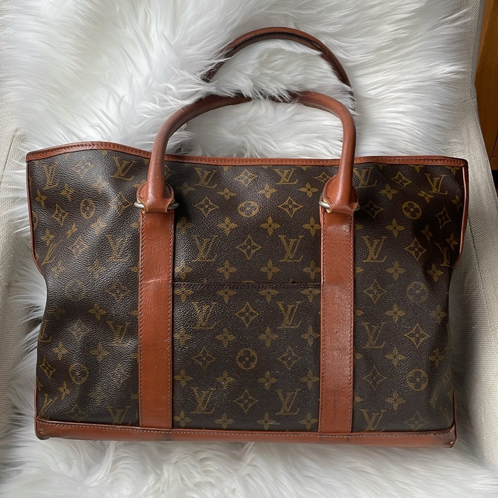 Vintage Louis Vuitton Weekender PM tote logo leather trim GUC - Picture 3 of 17